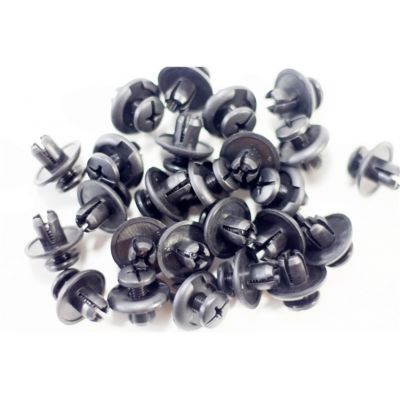 Black Nylon Splash Shield Retainer for Honda Accord '90 - On, Fits 8mm Hole, Head Diameter: 20mm