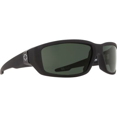 Spy Optic Dirty Mo Sunglasses, Soft Matte Black Frame w/ Happy Gray Green Lens