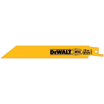 DeWalt 4811 Metal Cutting 6 in. Reciprocating Saw Blade, 18 TPI (Sold Individually)