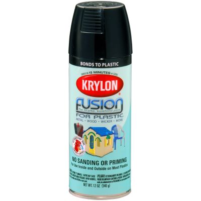 Krylon Fusion for Plastic; Gloss Black; 12 oz. Aerosol