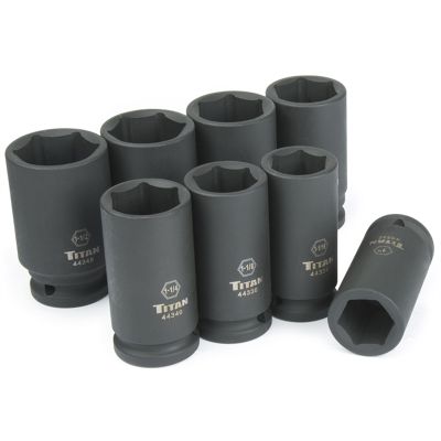 Titan 8-Piece 3/4 in. Drive SAE Deep Impact Socket Set