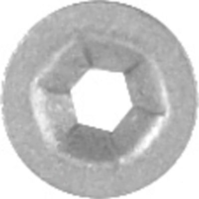 Push On Type Retainer Zinc Finish, Screw size: 1/8" stud, 3/8" flange, Quantity: 100