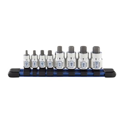 Sunex Tools 8-Piece 1/4 in. & 3/8 in. Drive Stubby Metric Hex Bit Socket Set