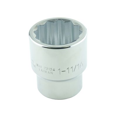 1-11/16 in. x 1 in. Drive 12-Point Chrome Socket (EA)
