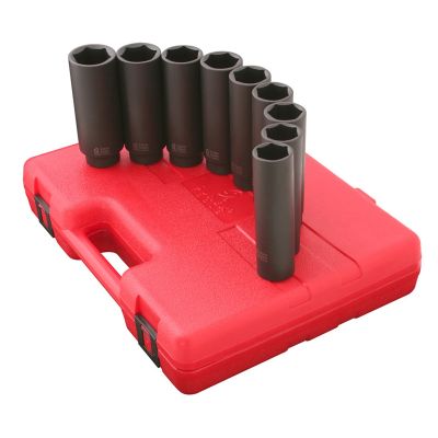 Sunex Tools 12-Piece 1/2 in. Drive Extension Long/Deep Impact Socket Set