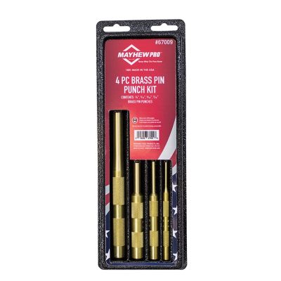 4PC Brass Pin Punch Set Display