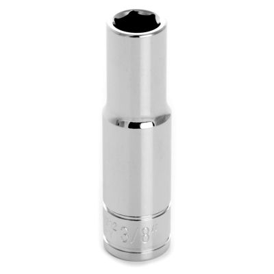 Chrome Socket, 3/8" Drive, 3/8", 6 Point, Deep