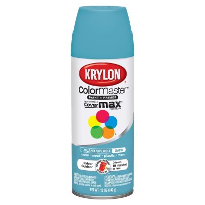 Krylon Colormaster Paint; Satin Island Splash; 12 oz. Aerosol