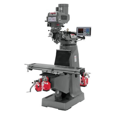 JET JTM-4VS Mill w/ ACU-RITE 200S DRO w/ X, Y and Z Axis Powerfeeds