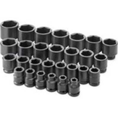 29 Piece 3/4" Drive 6 Point Standard Fractional Impact Socket Set