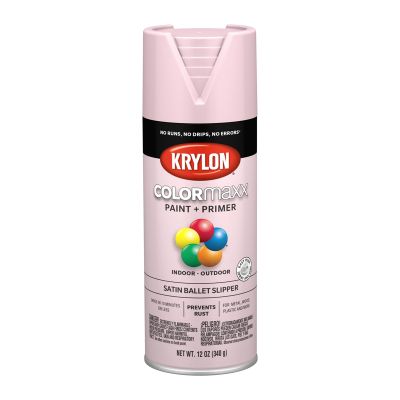 Krylon COLORmaxx Paint + Primer, Satin Ballet Slipper