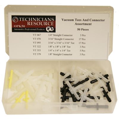 Vacuum Tee And Connector Assortment (50-pc)