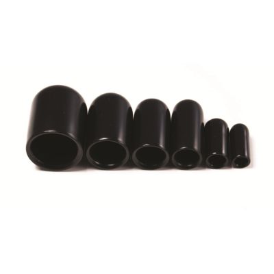 1/8" thru 1/2" Blk Vinyl Vaccum Caps Assort 30 Pcs
