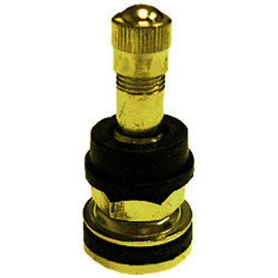 Nickel Plated Brass Tire Valve, Height 1.44", .453" - .625" Valve Hole, Includes 2 Grommets