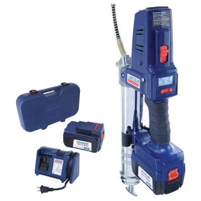 18 Volt Lithium Ion Battery-Operated Grease Gun with 2 Batteries
