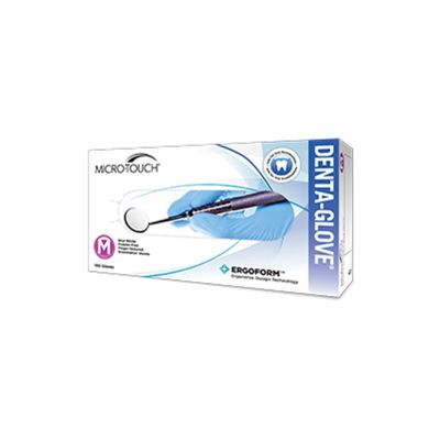 MICRO-TOUCH DENTA-GLOVE BLUE NITRILE GLOVES, XS 100PK