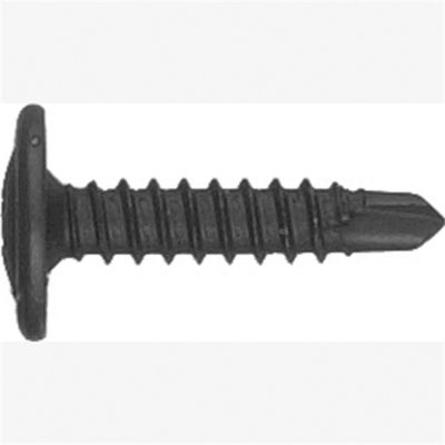 Phillips Oval Head Teks Screws, Size: 8 x 3/4", 13/32" OD Washer, Finish: Black, Qty: 100