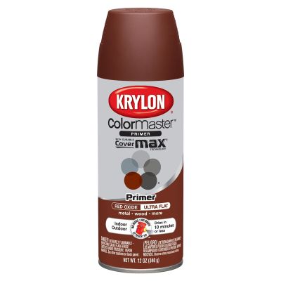 Krylon Colormaster Primers; Red Oxide; 12 oz. Aerosol