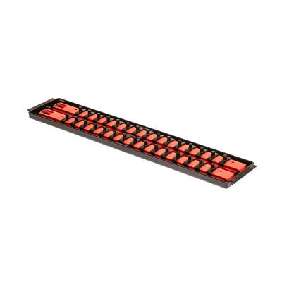 Socket Boss, 2 Rail Socket Tray, Red - 1/4 in. Drive