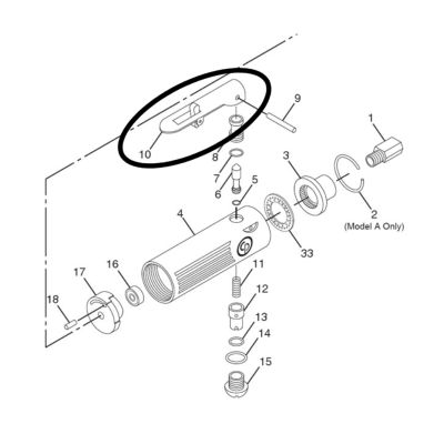 Chicago Pneumatic Lever-Throttle (Replacement Part)