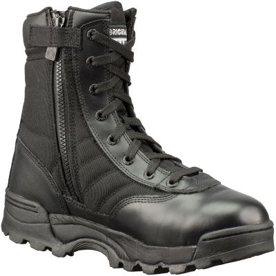 Original S.W.A.T. Classic 9 in. Side-Zip Tactical Boots, Black, Size 13.0W Wide