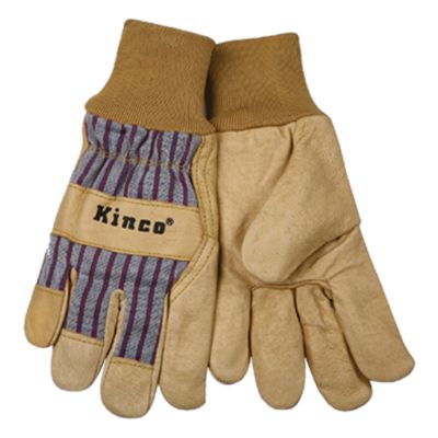 Grain Pigskin Leather Palm Glove, Large