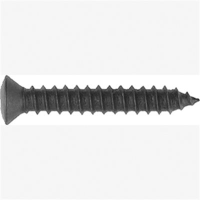 Phillips Oval Head Sheet Metal Screws Size: 8 x 1", Head Size: #6, Finish: Black, Qty: 100