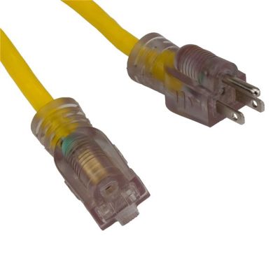 Bayco OSHA NRTL Compliant 100 ft. Extension Cord w/ Single Lighted Outlet - 13 Amp