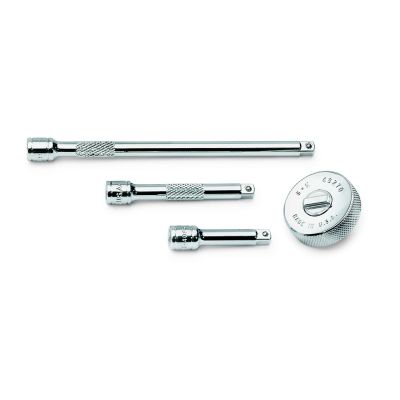 4 pc. 1/4" Drive Chrome Ext & Thumbwheel Ratchet Set