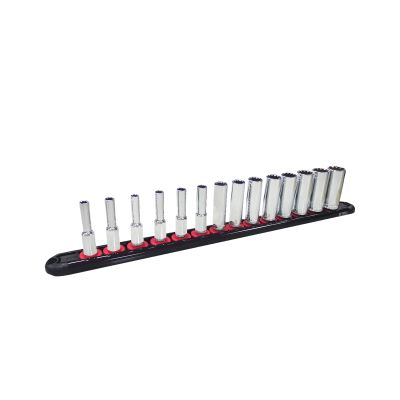 14-Piece 1/4" Dr Metric Deep Spline Socket Set