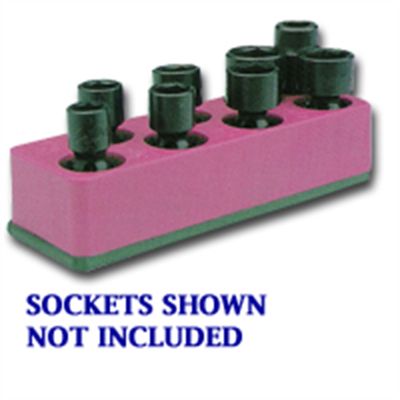 3/8 in. Drive Universal Pink 8 Hole Impact Socket Holder