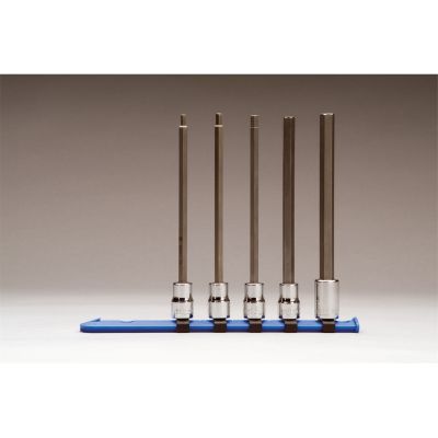 3/8"Dr LongMM HexBitSkt Set 5P
