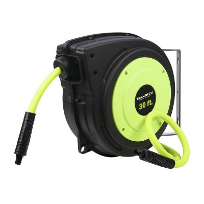 Flexzilla Enclosed Plastic Retractable Air Hose Reel, 3/8" x 30'