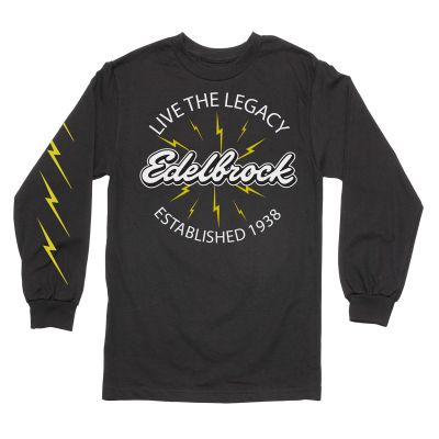 Edelbrock Live The Legacy Long Sleeve Black T-Shirt, Small