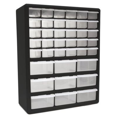 Homak Mfg. 39-Drawer Parts Organizer, Black