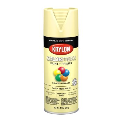 Krylon COLORmaxx Paint + Primer, Satin Meringue