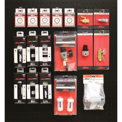 Milton 2' X 2' Pegboard Overlay With Filters, Regulators, And Lubricators