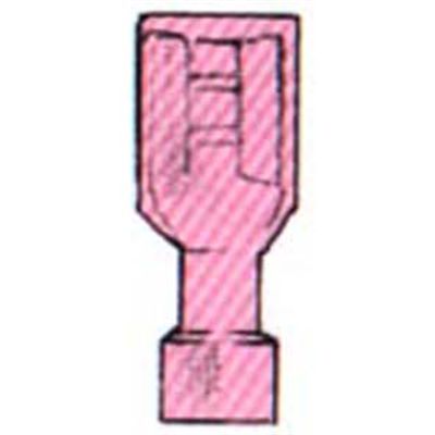 1/4" Female Fully Insulated Nylon Red Terminal Quick Disconnect (100/Bag)