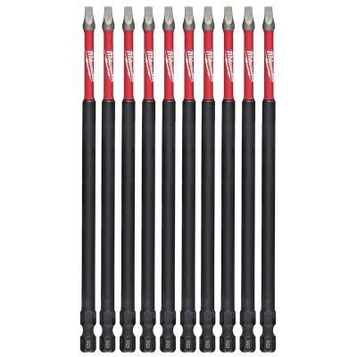 SHOCKWAVE? 6" Impact Square Recess #3 Power Bits (10 Pk)