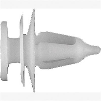 Door Panel Retainers, White Nylon, Size: 1/4" (6.4mm), Stem: 9/16", Head: 25/32", Qty: 100