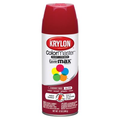 Krylon Colormaster Paint; Cherry Red; 12 oz. Aerosol