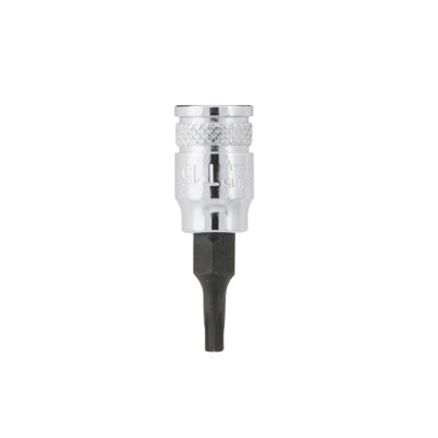 Torx Bit Socket, 1/4" Drive, T15, Chrome