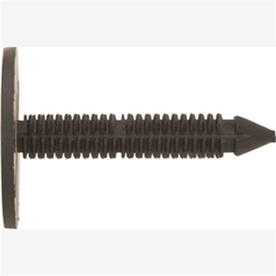 Trim Panel Retainer, Black Nylon, Size: 1/4" (6.4mm), Stem: 1-7/16", Head: 1", GM 14027471, Qty: