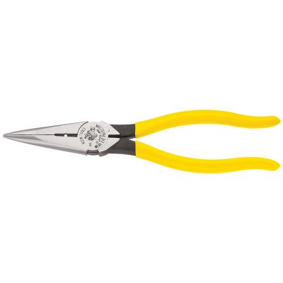 8-7/16" Heavy Duty Long Nose Pliers - Side Cutting and Wire Stripping
