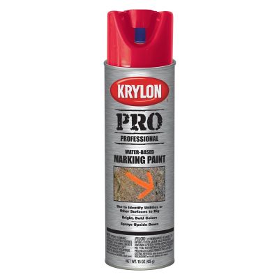 Krylon Marking Paints; Water Based; Apwa Brilliant Red; 15 oz. Aerosol