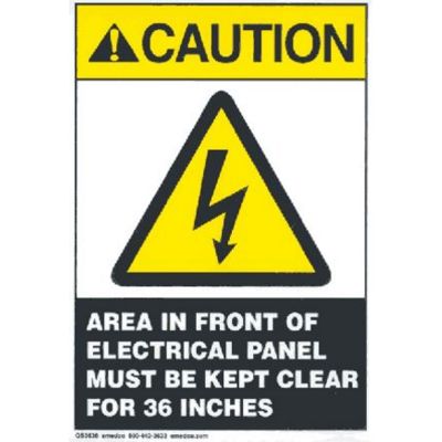 Electrical Panel Caution Label