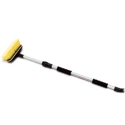 Wash Brush, 10" Head, Soft Yellow Bristles, 39" to 62" Telescoping Flow Thru Handle, On/Off Valve