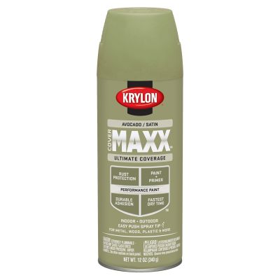 Krylon Covermaxx Paint+Primer; Satin Avocado; 12 oz. Aerosol