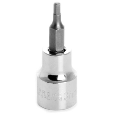Chrome Hex Bit Socket, 3/8" Drive, 3mm Hex Bit