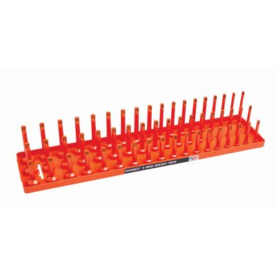 1/2" Metric 3-Row Socket Tray, Orange